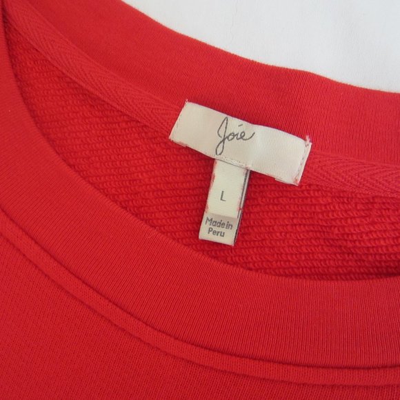 Joie The Hamptons Cropped Red Sweatshirt - Picture 2 of 6